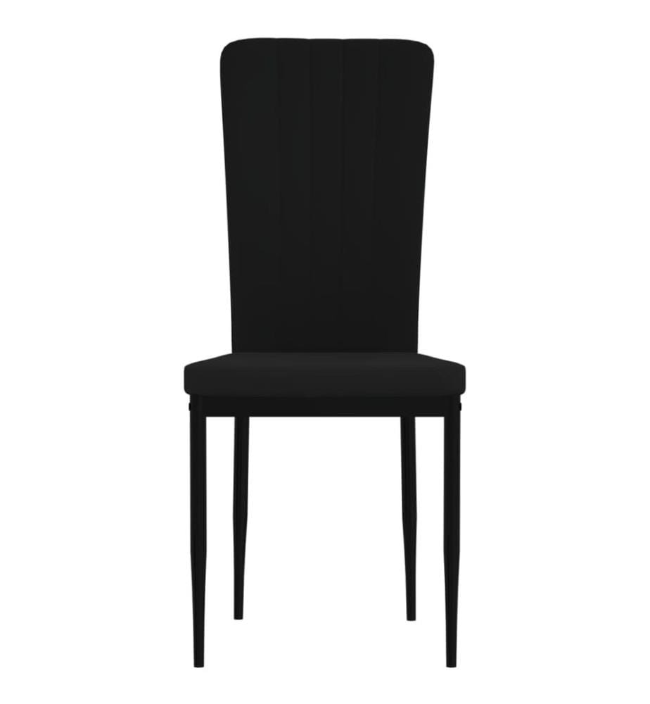 Esszimmerstühle 2 Stk. Schwarz Samt