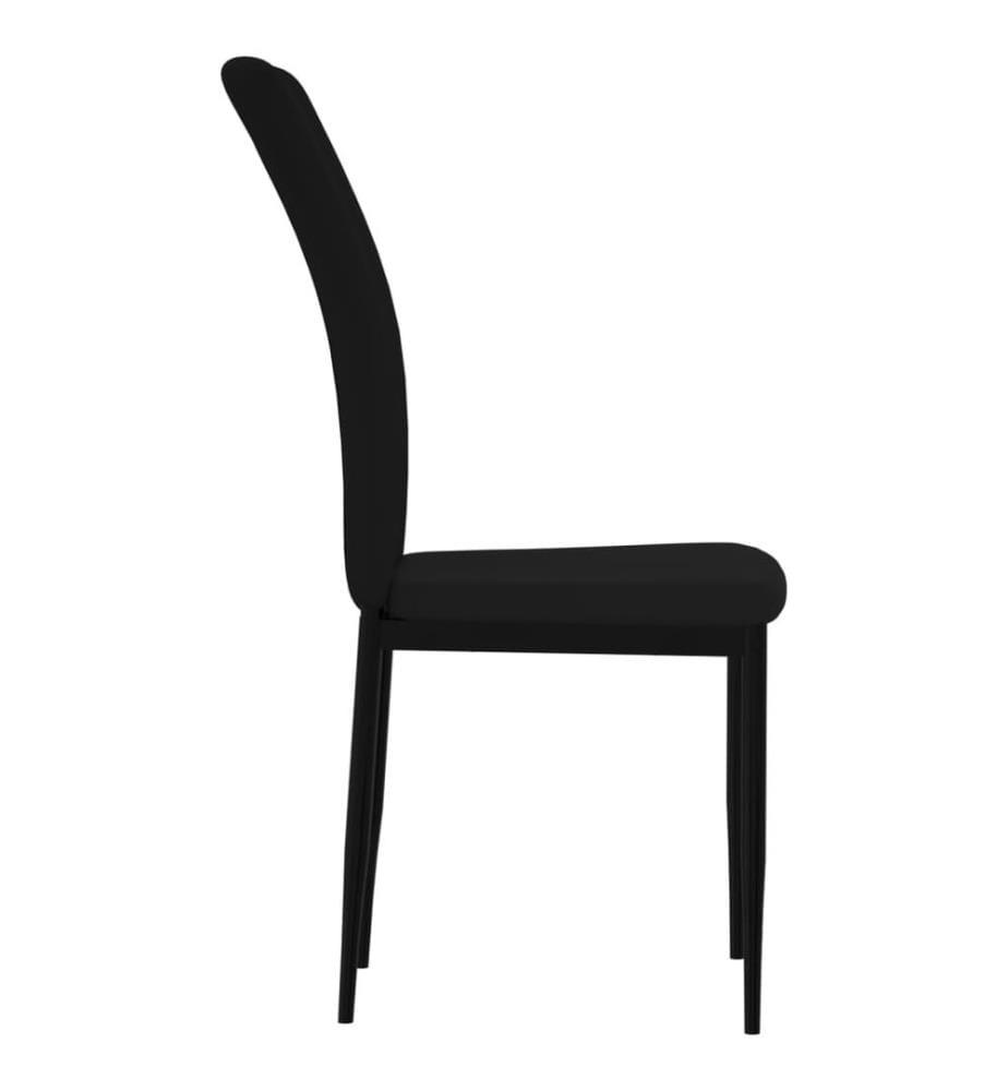Esszimmerstühle 2 Stk. Schwarz Samt