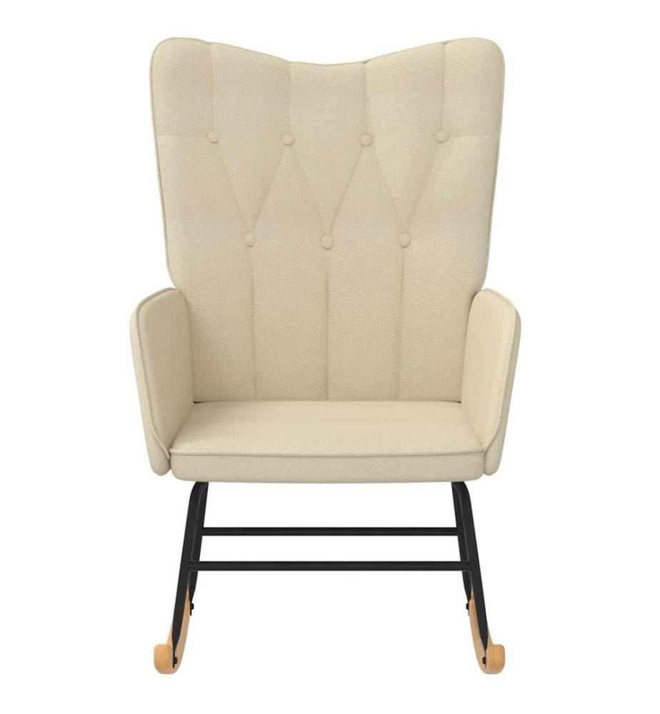 Chaise à bascule Crème Tissu