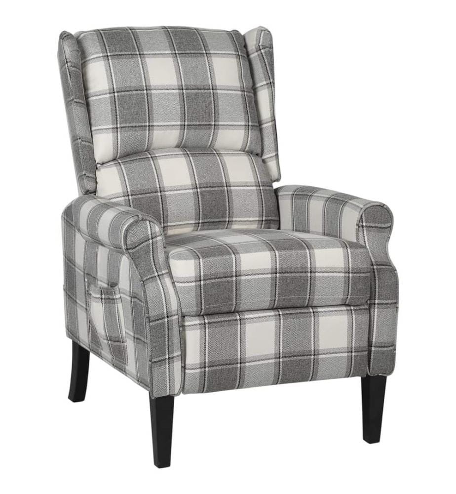 Relaxsessel Verstellbar Weiss Grau Stoff