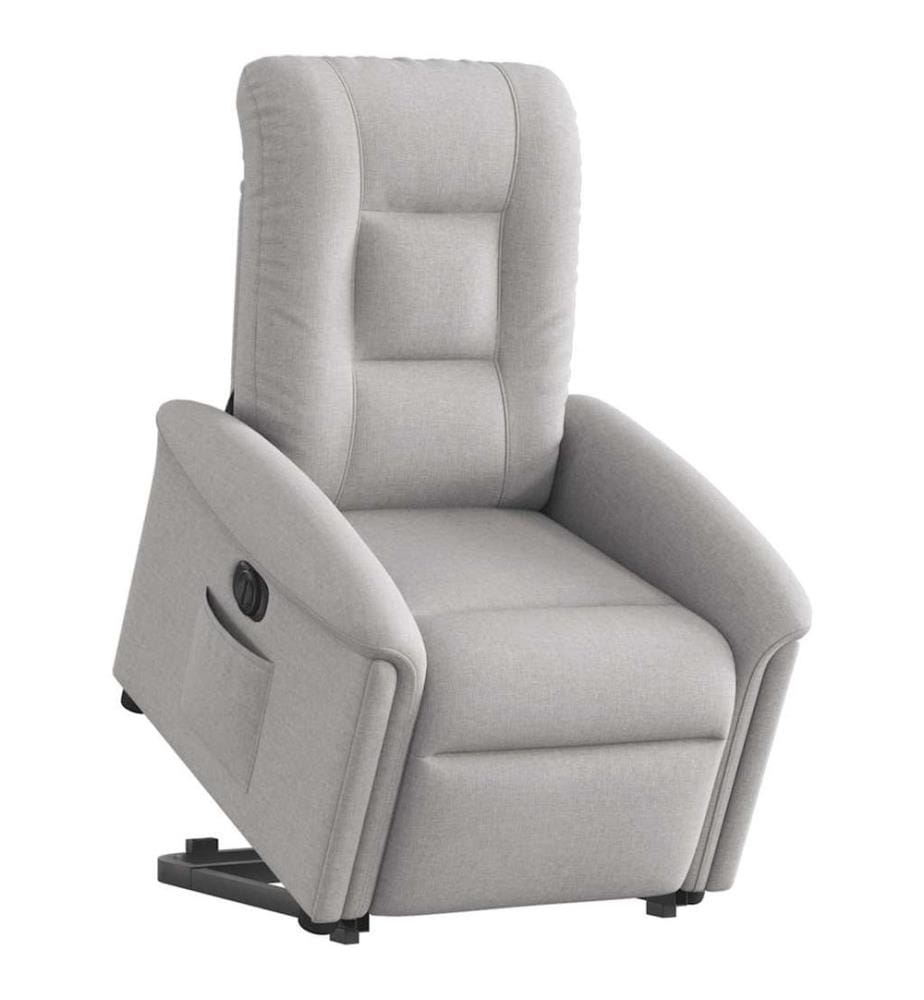 Fauteuil inclinable électrique gris nuage tissu