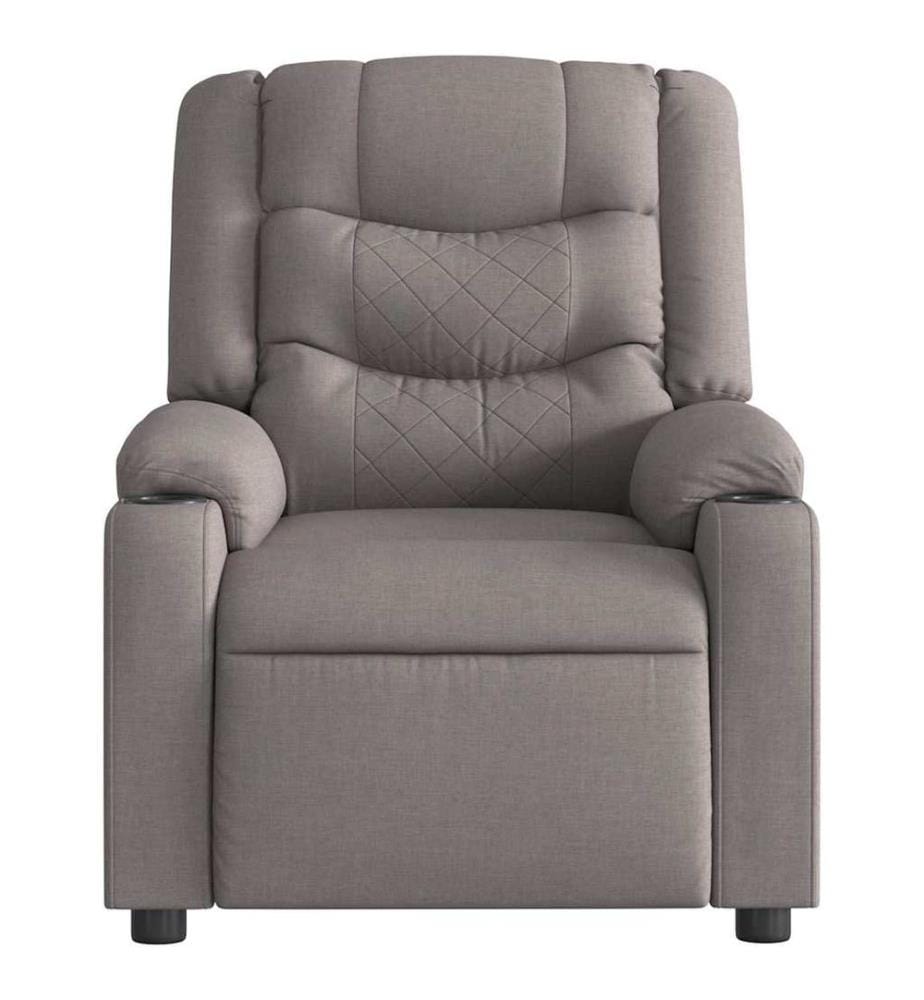 Massagesessel Elektrisch Taupe Stoff