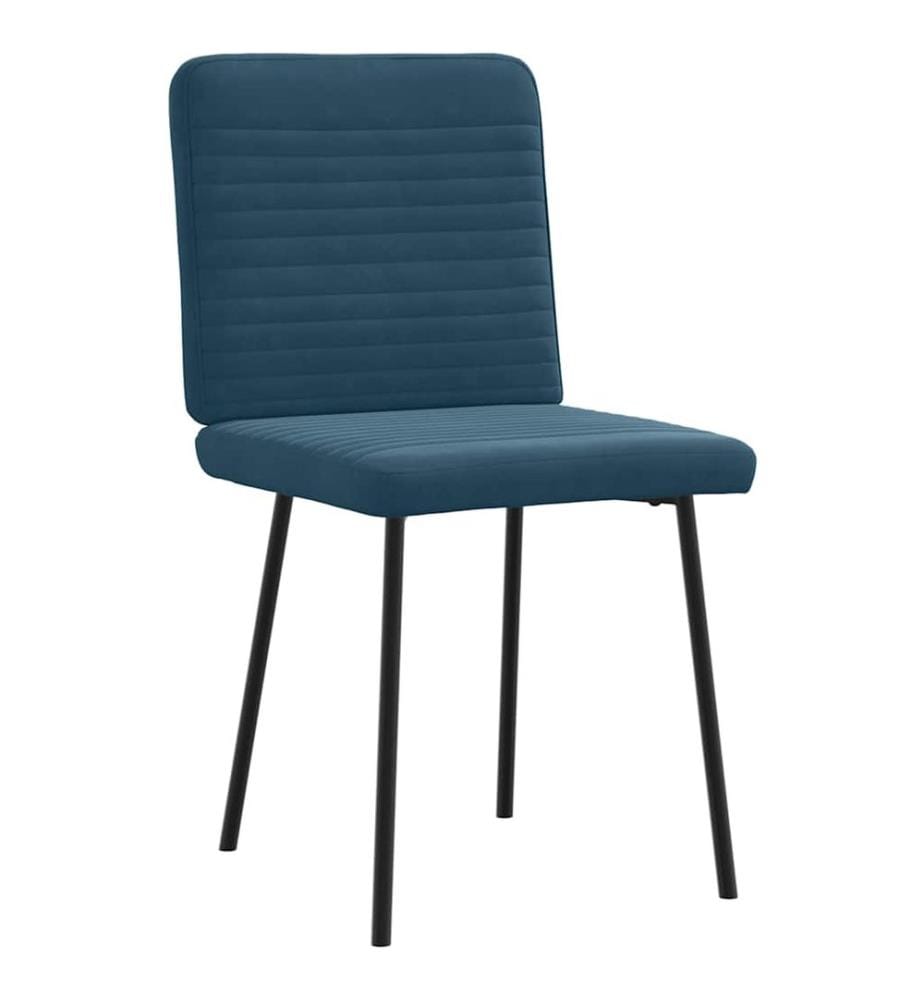 Esszimmerstühle 4 Stk. Blau Samt