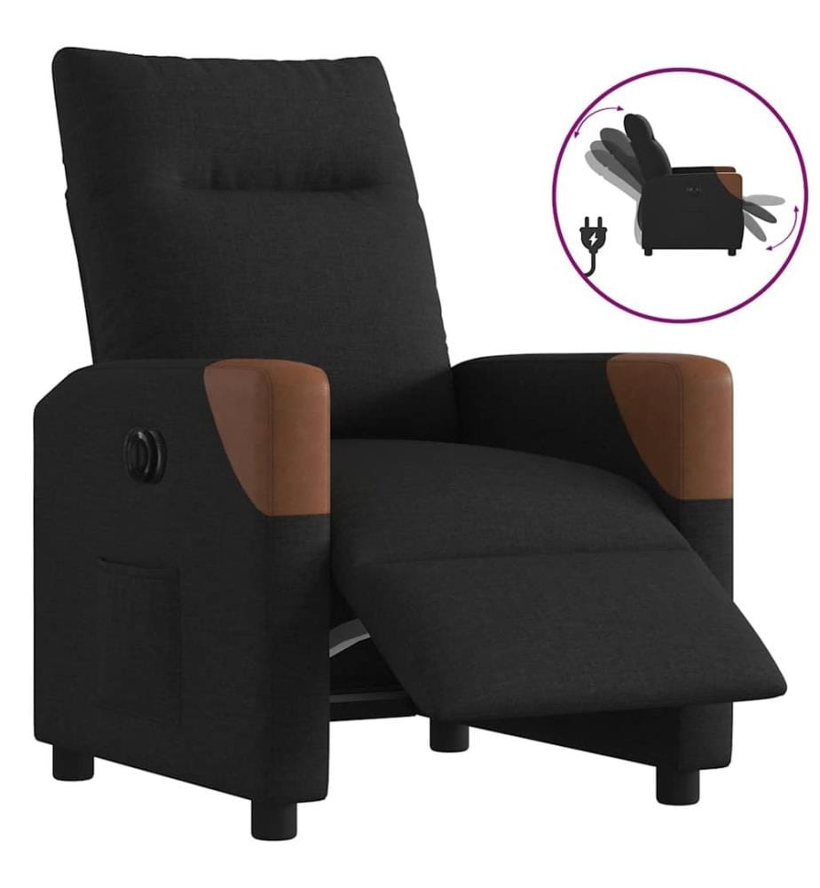 Relaxsessel Elektrisch Schwarz Stoff