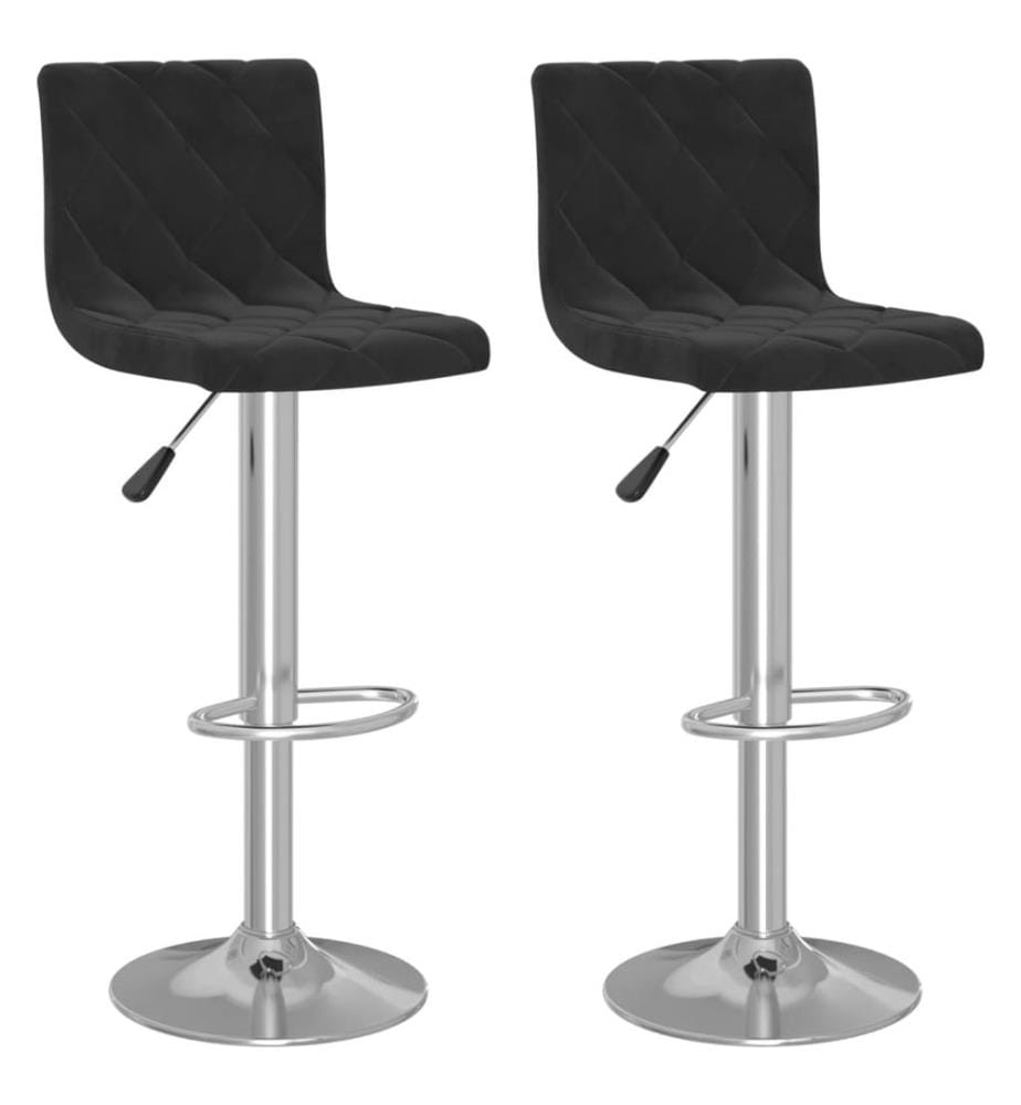 Barhocker 2 Stk. Schwarz Samt