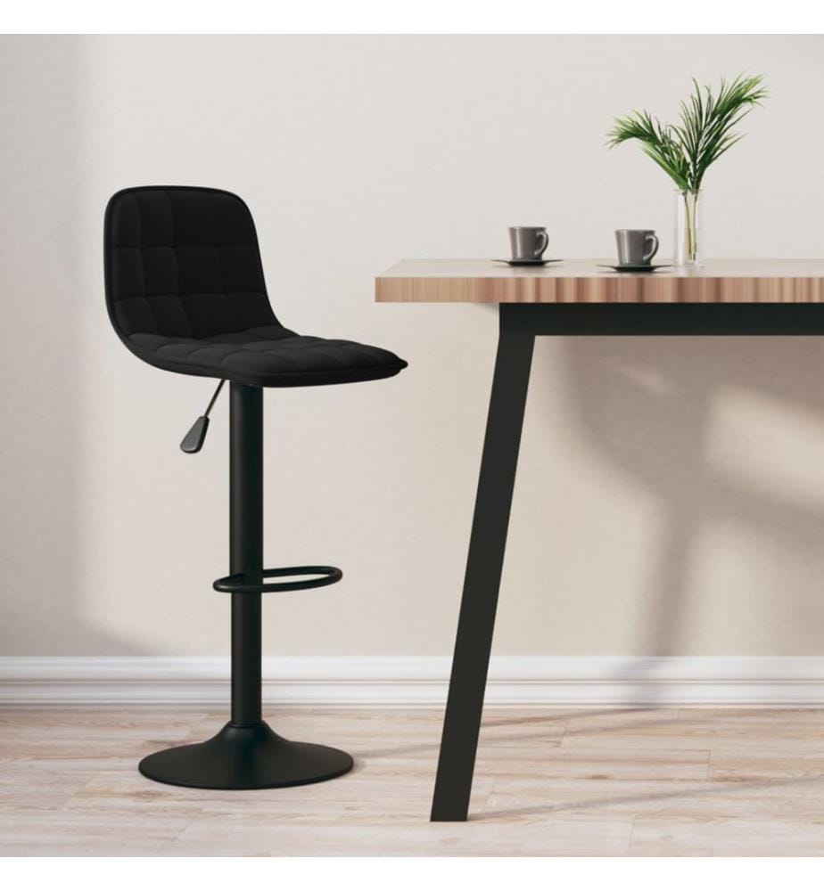 Barhocker Schwarz Samt