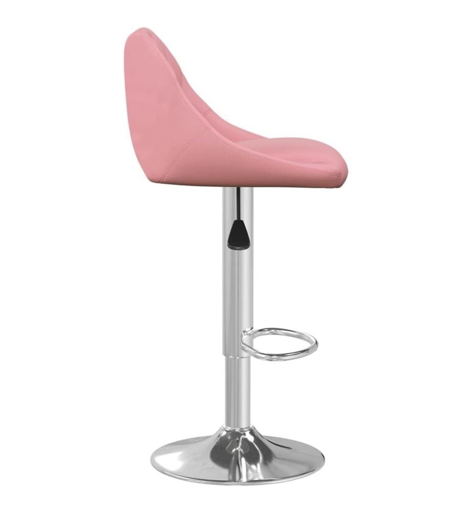 Barhocker 2 Stk. Rosa Samt