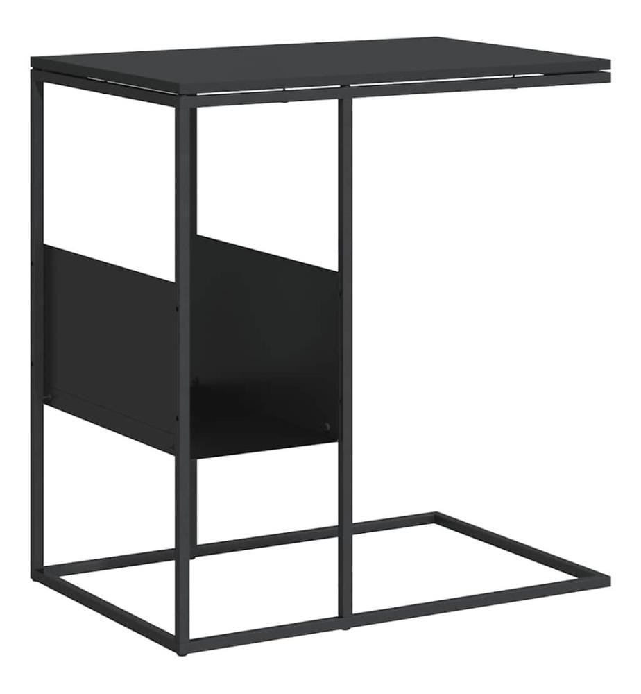 Table d'appoint Noir 55x36x59,5 cm Bois d'ingénierie