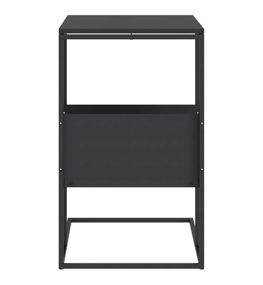 Table d'appoint Noir 55x36x59,5 cm Bois d'ingénierie