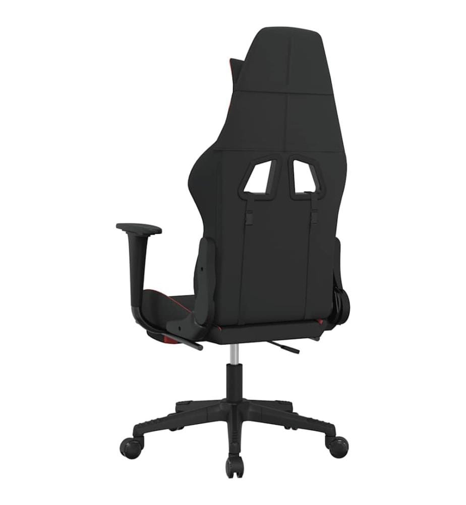 Gaming-Stuhl mit Massage & Fussstütze Schwarz und Rot Stoff