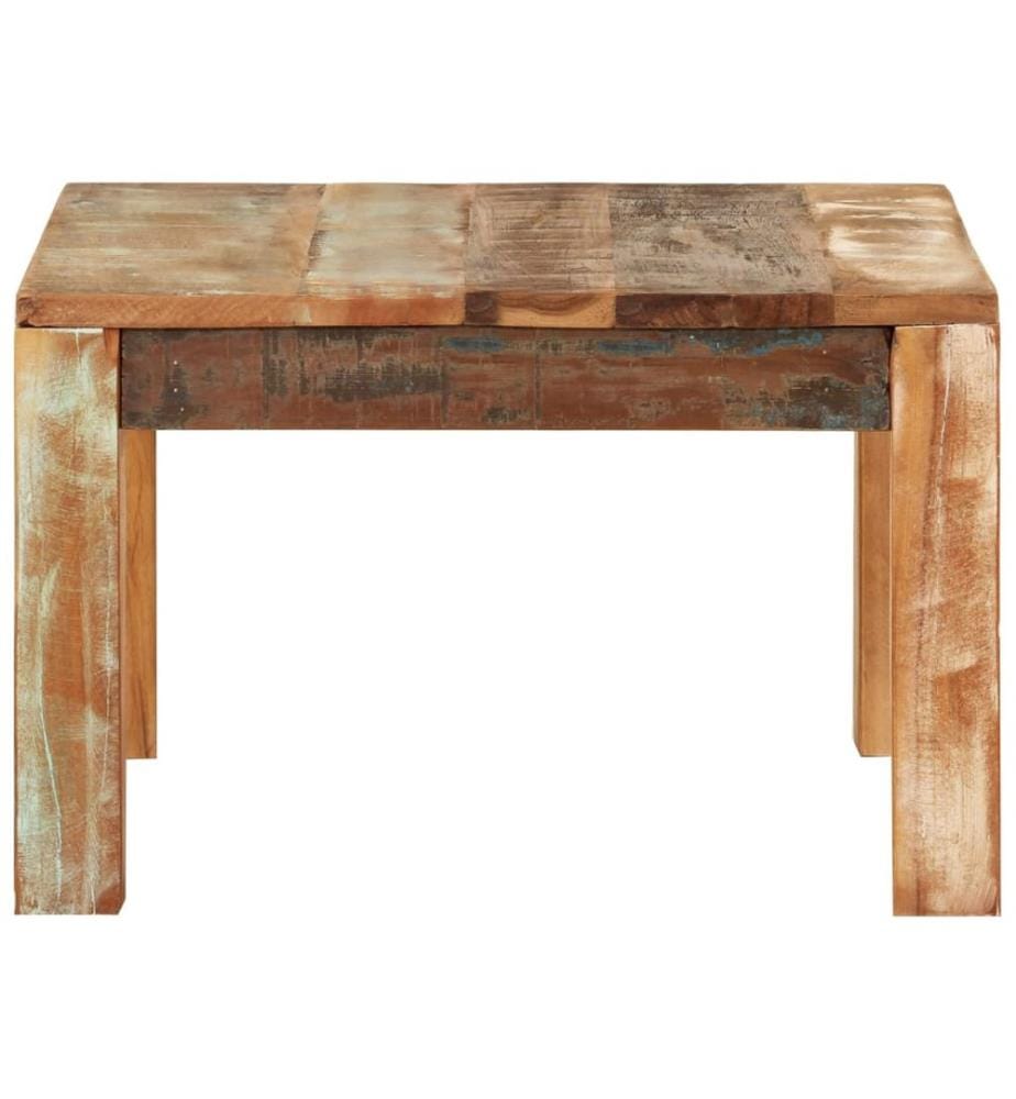 Table basse 55x55x35 cm Bois de récupération massif