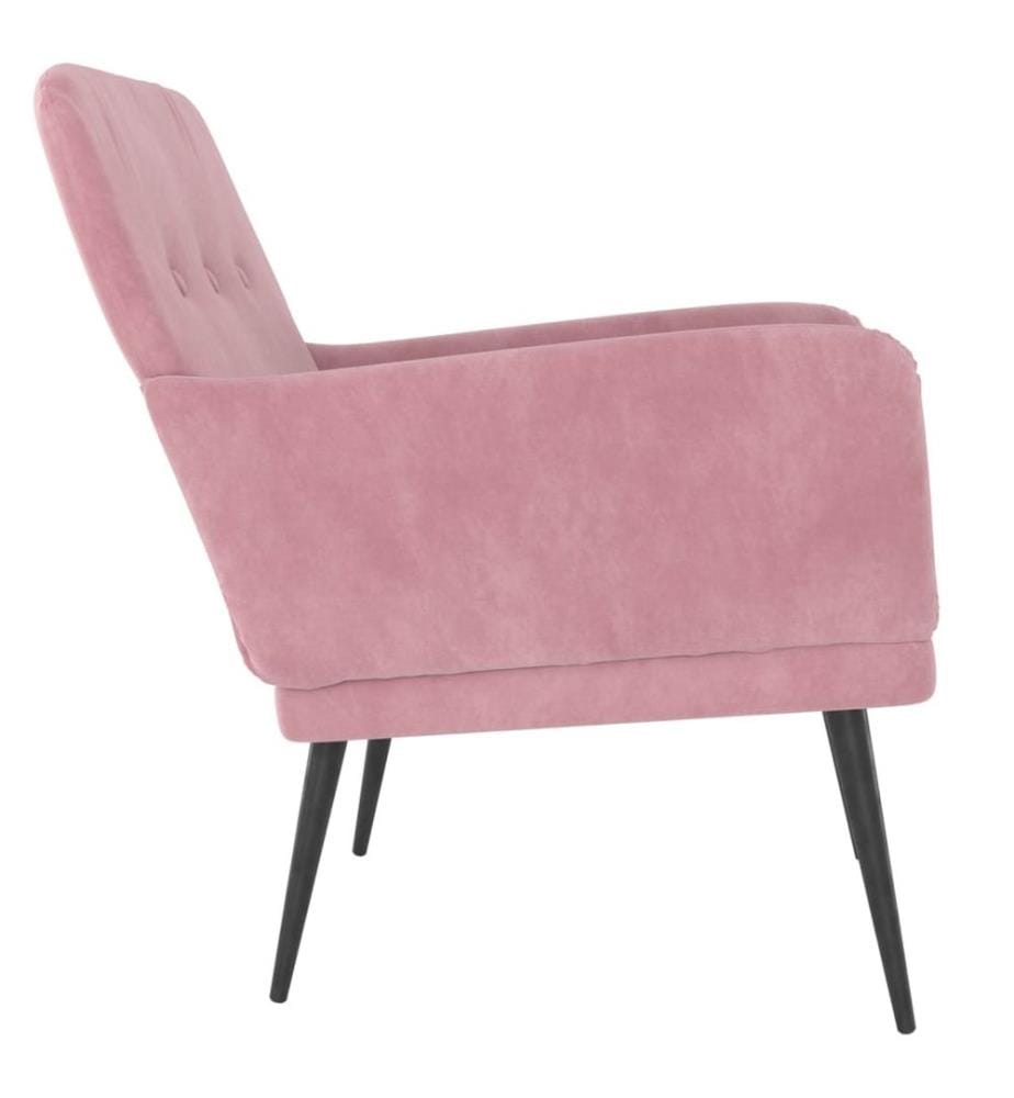 Sessel Rosa 62x79x79 cm Samt