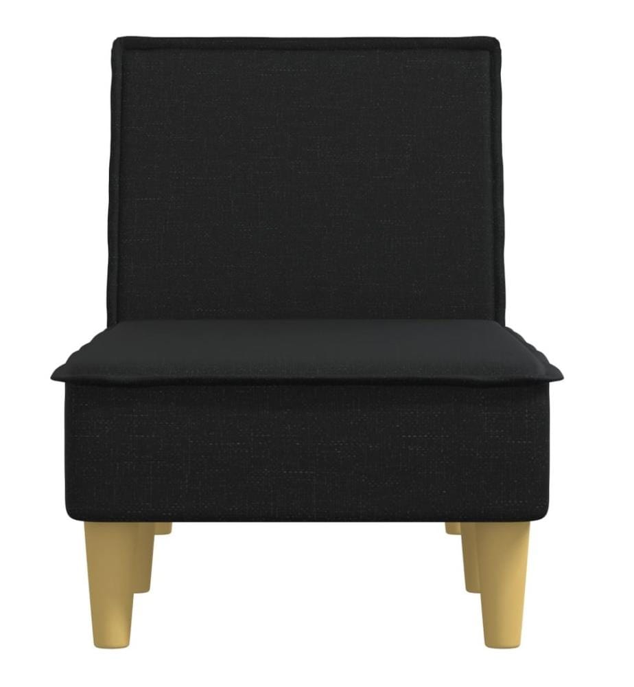 Chaiselongue Schwarz Stoff