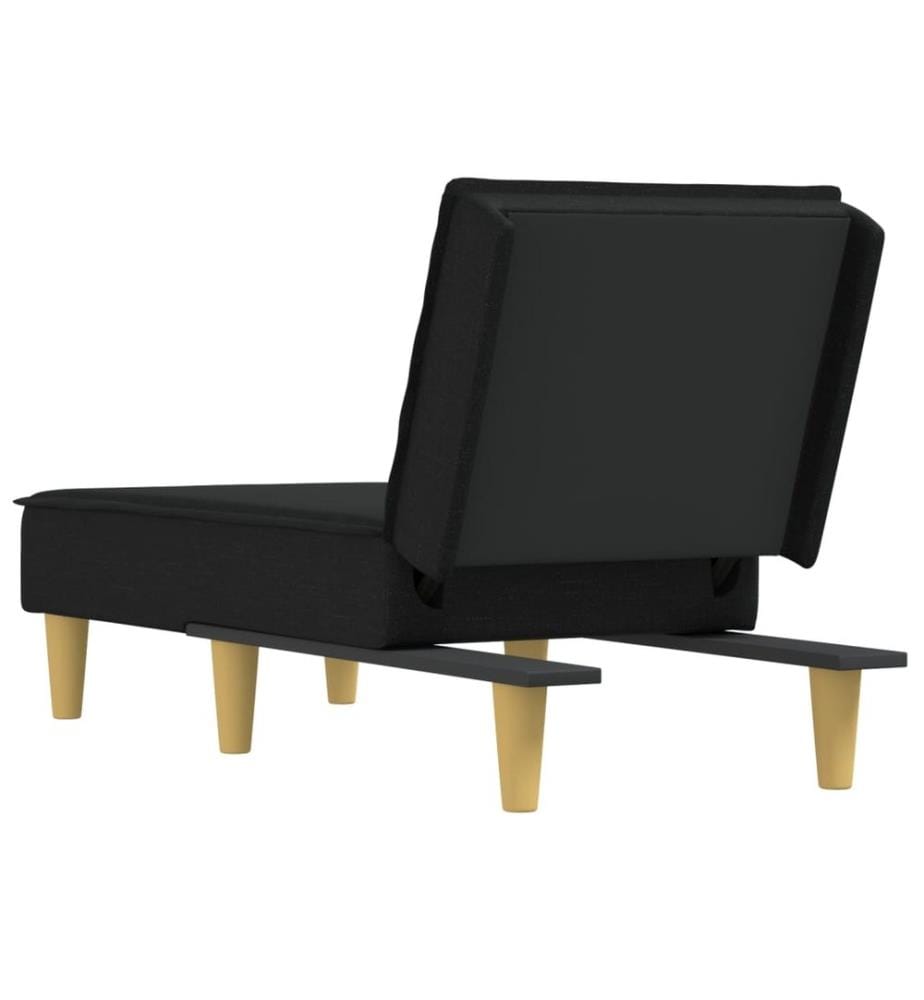 Chaiselongue Schwarz Stoff