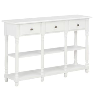 Table console blanc 110 x 30 x 76 cm bois d'ingénierie