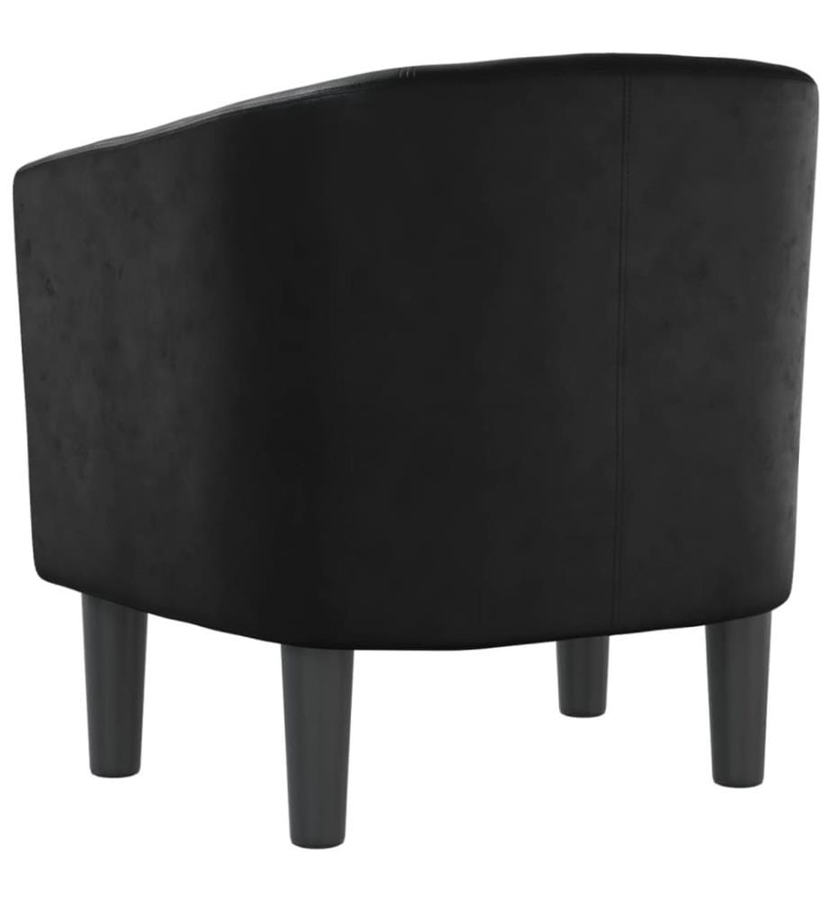 Clubsessel Schwarz Kunstleder