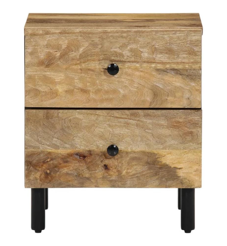 Tables de chevet 2 pcs 40x33x46 cm Bois de manguier solide