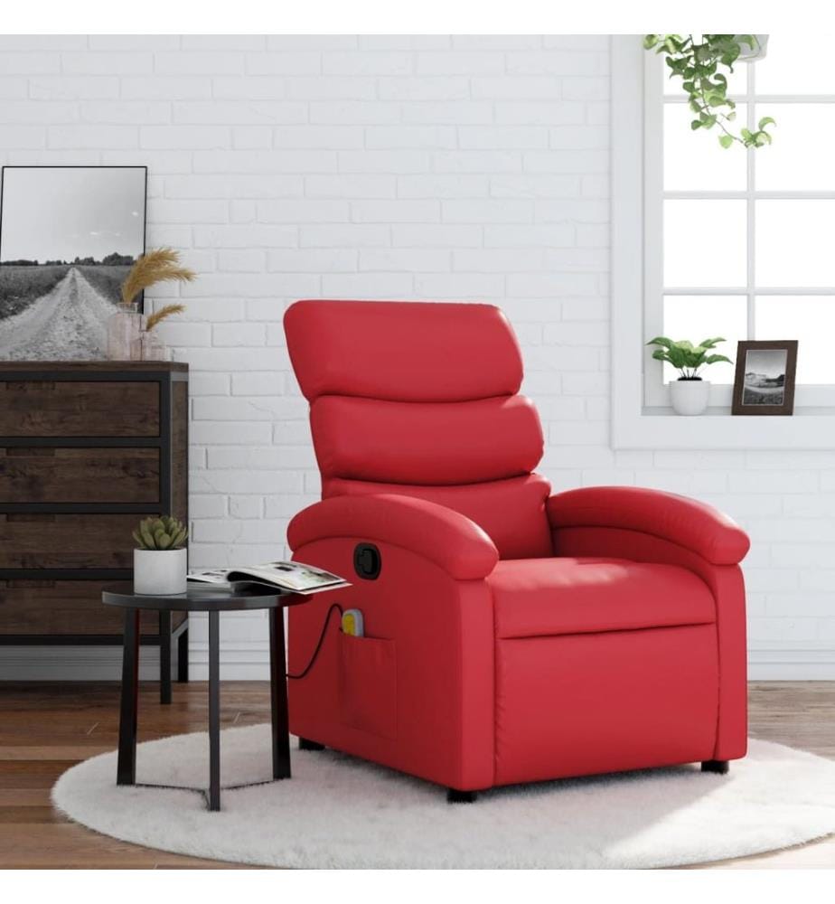 Massagesessel Rot Kunstleder
