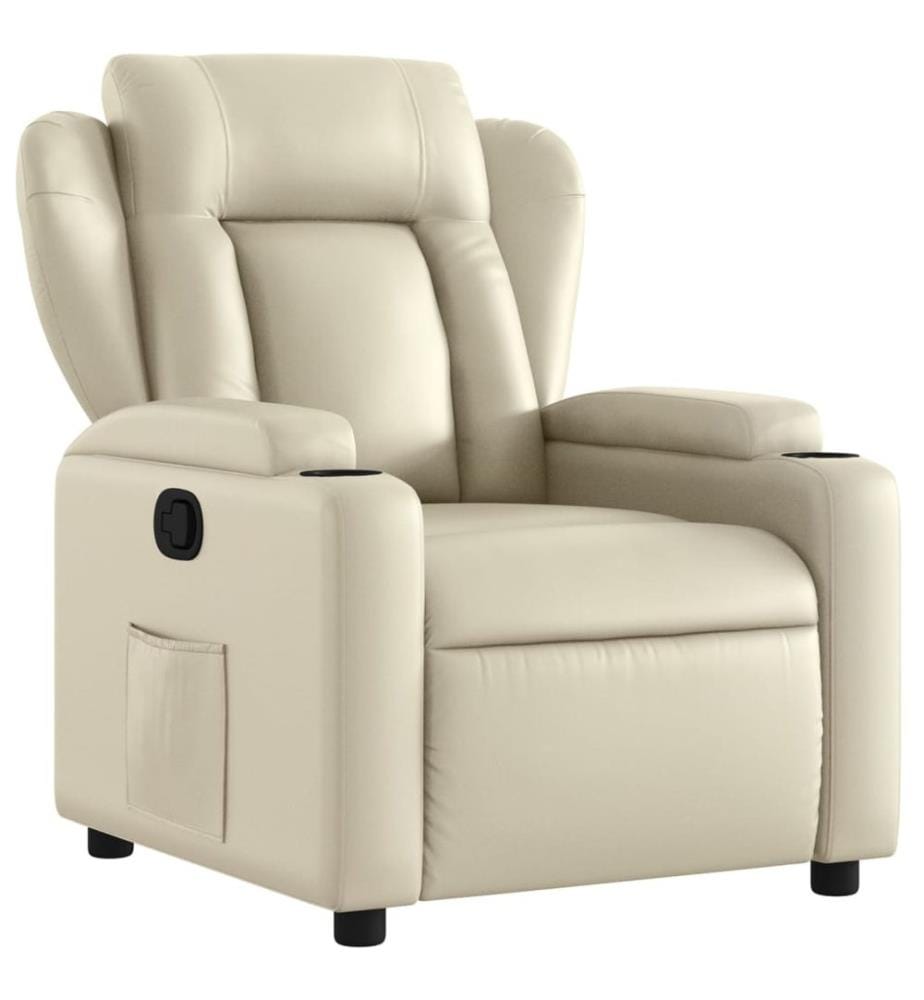 Relaxsessel Creme Kunstleder