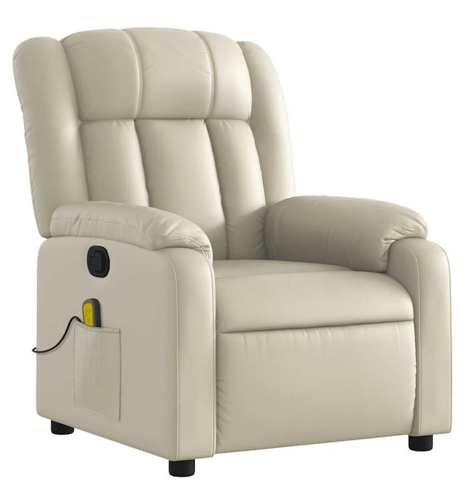 Massagesessel Creme Kunstleder