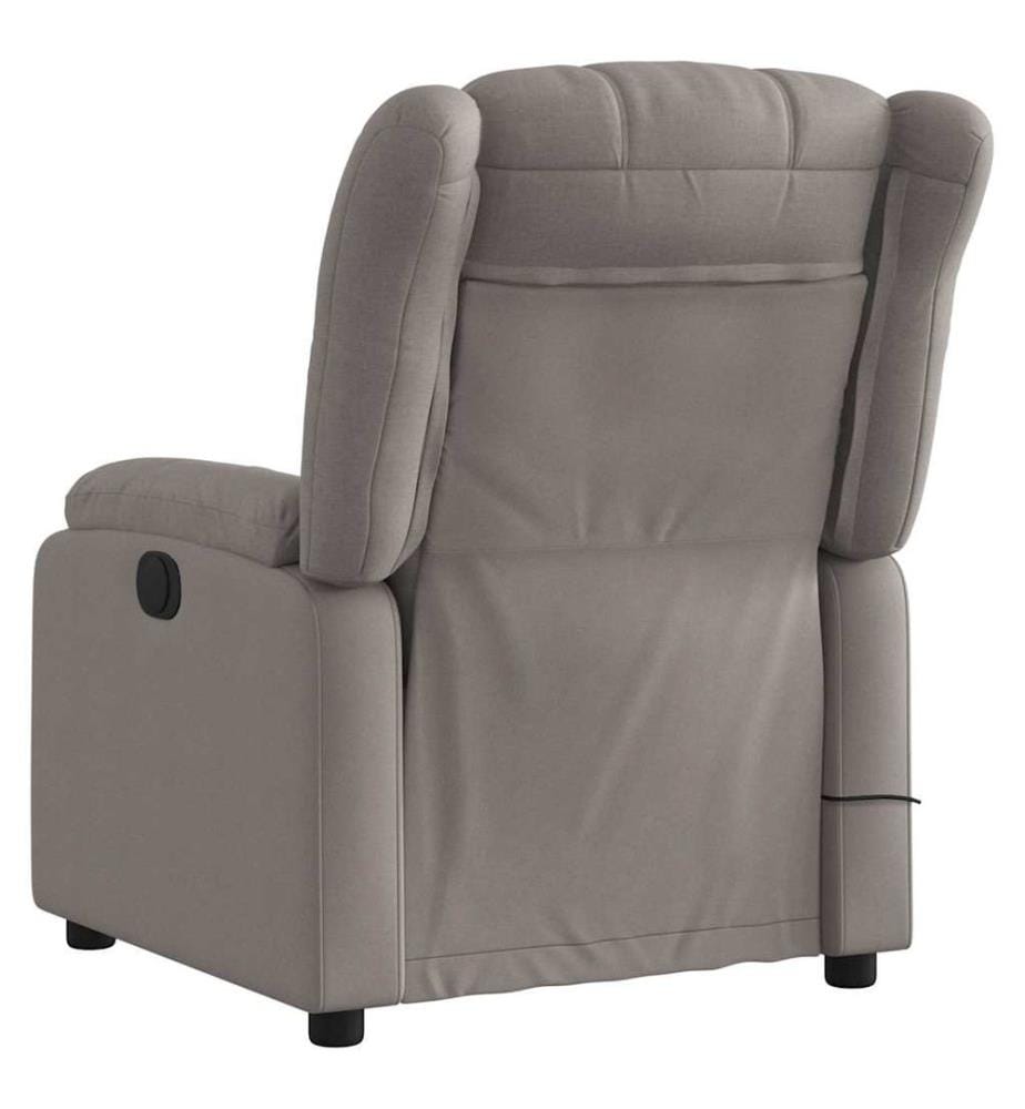 Massagesessel Taupe Stoff