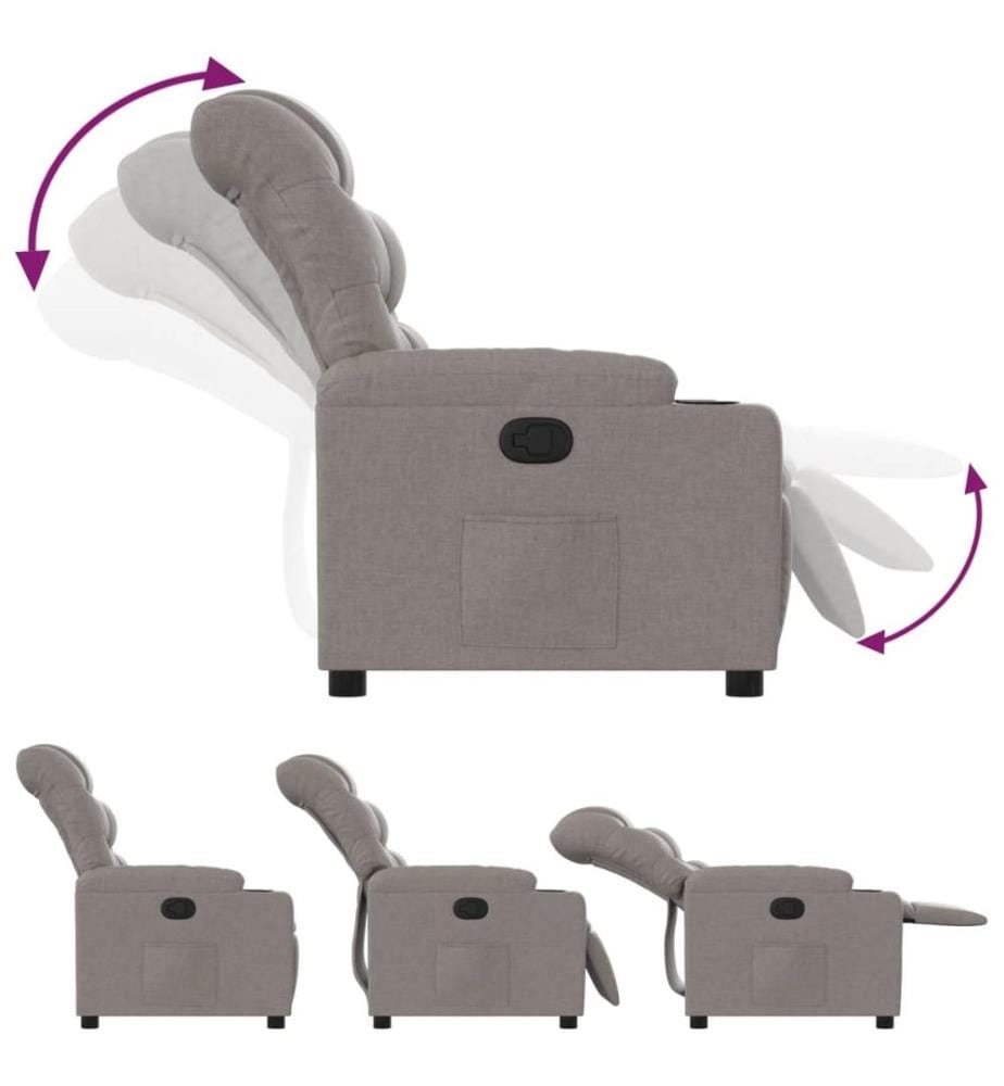 Relaxsessel Taupe Stoff