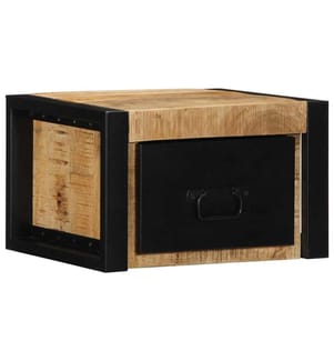 Nachttisch 40x35x25 cm Raues Mango-Massivholz
