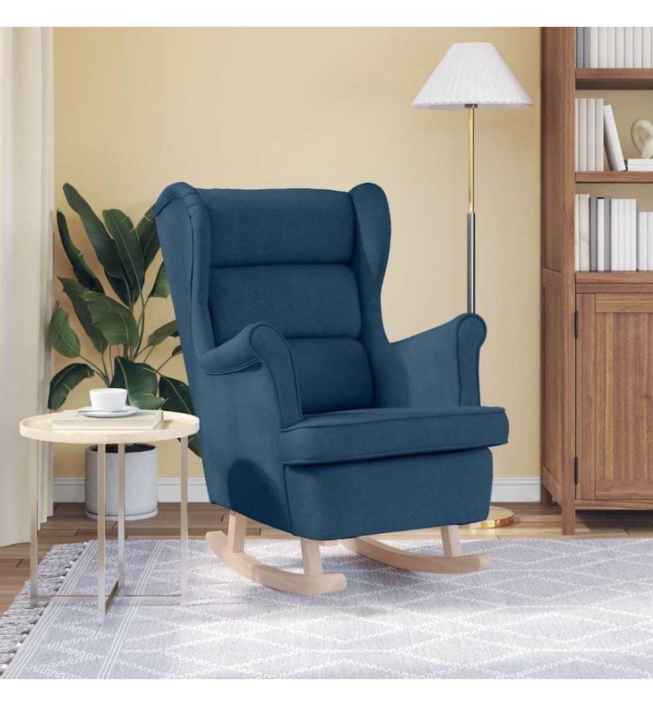 Schaukelsessel Blau 74x90x102 cm Stoff