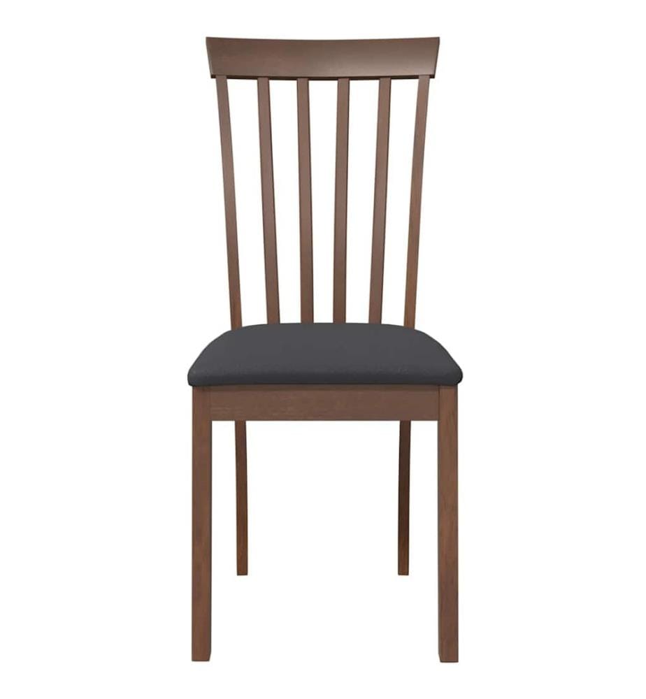 Chaises à manger coussins 2 pcs marron bois massif caoutchouc