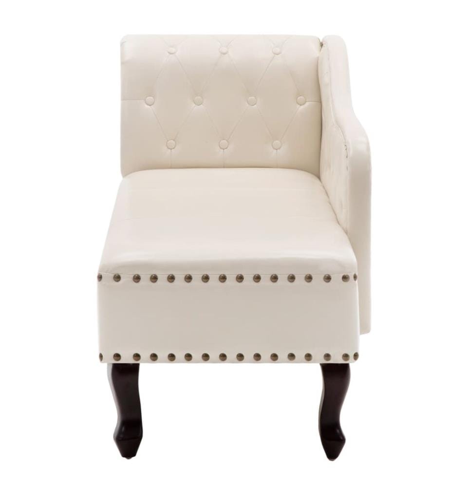 Chaiselongue Creme Kunstleder