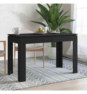Table à manger Noir 120x60x76 cm Bois d'ingénierie