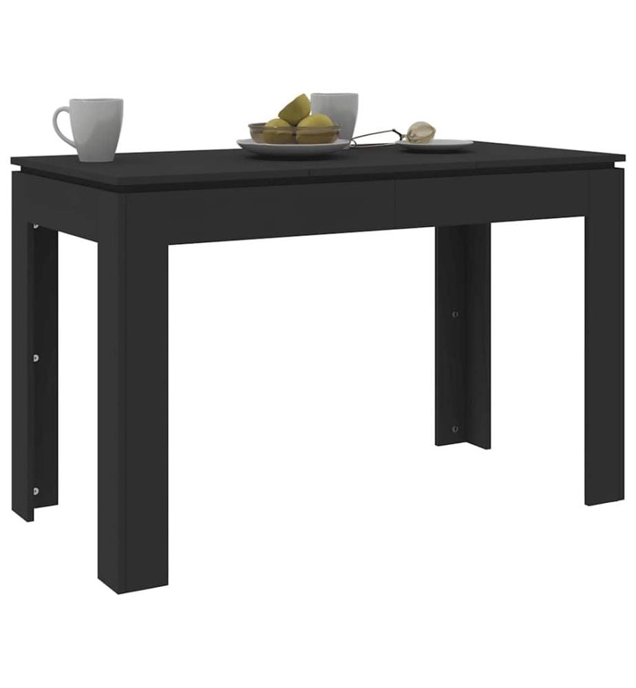 Table à manger Noir 120x60x76 cm Bois d'ingénierie