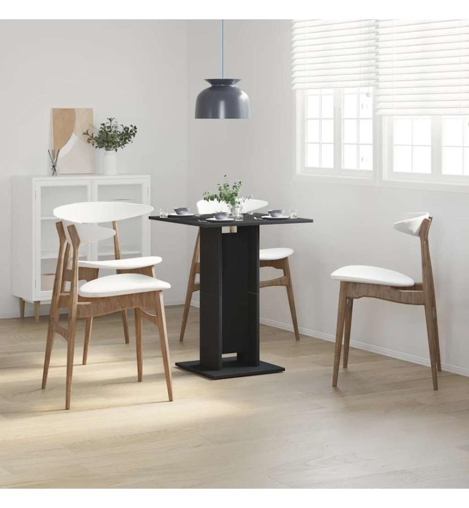 Table de bistro Noir 60x60x75 cm Bois d'ingénierie