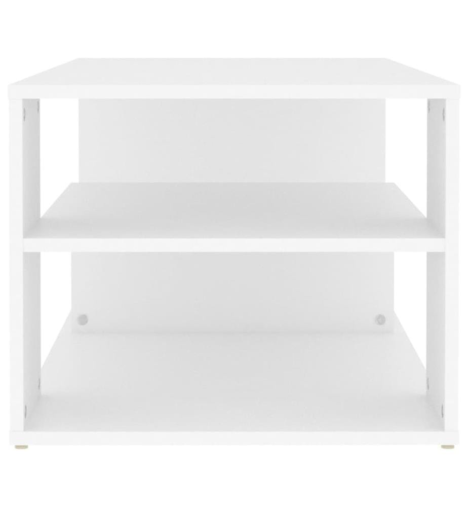 Table basse blanc 100x50x40 cm bois d'ingénierie