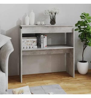 Table console Gris béton 80x30x80 cm Aggloméré