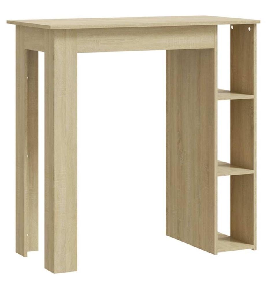 Table de bar avec étagère Chêne sonoma Bois d'ingénierie