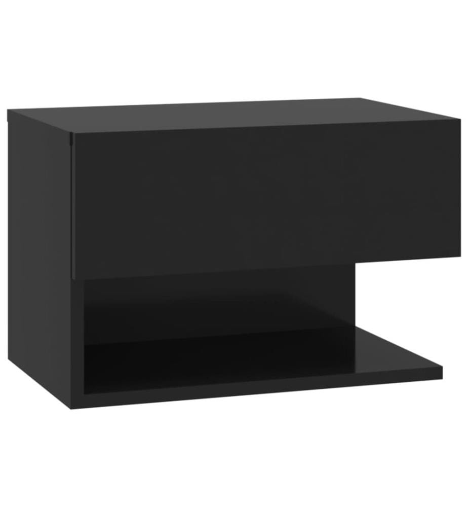 Tables de chevet murales 2 pcs Noir
