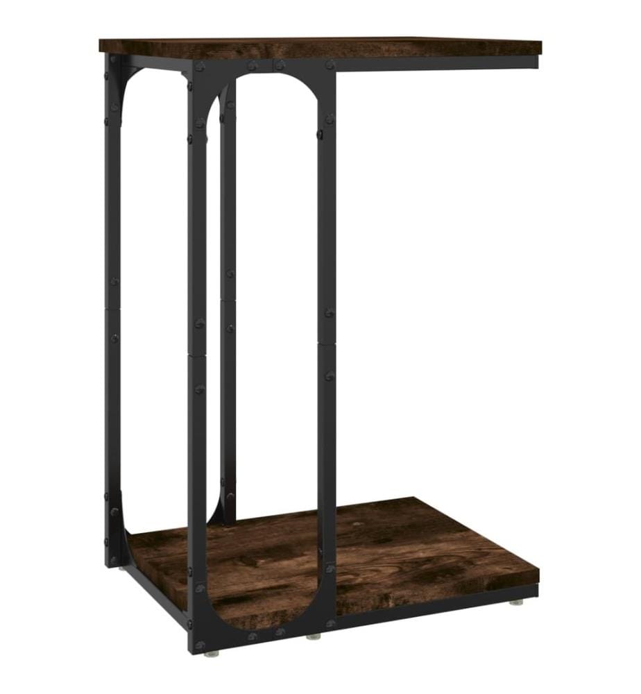 Table d'appoint Chêne fumé 40x30x60 cm Bois d'ingénierie