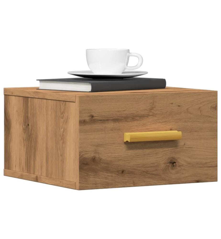 Wand-Nachttische 2 Stk. Artisan-Eiche 35x35x20 cm