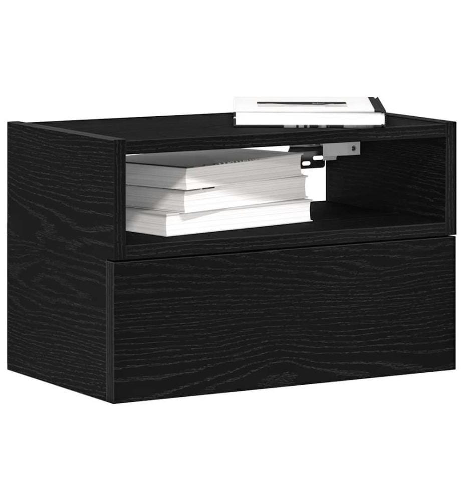 Wand-Nachttische 2 Stk. Schwarz 45x26x28,5 cm