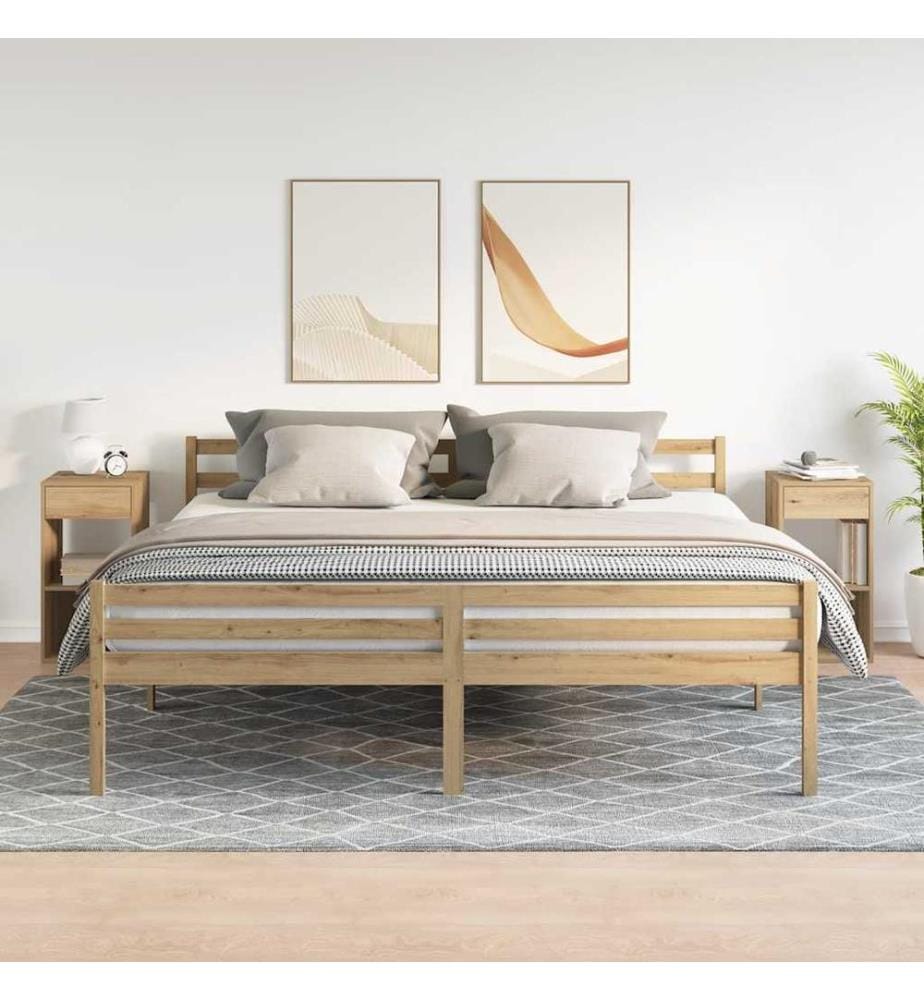 Nachttische mit Schublade 2 Stk. Artisan-Eiche 35x34x66,5 cm
