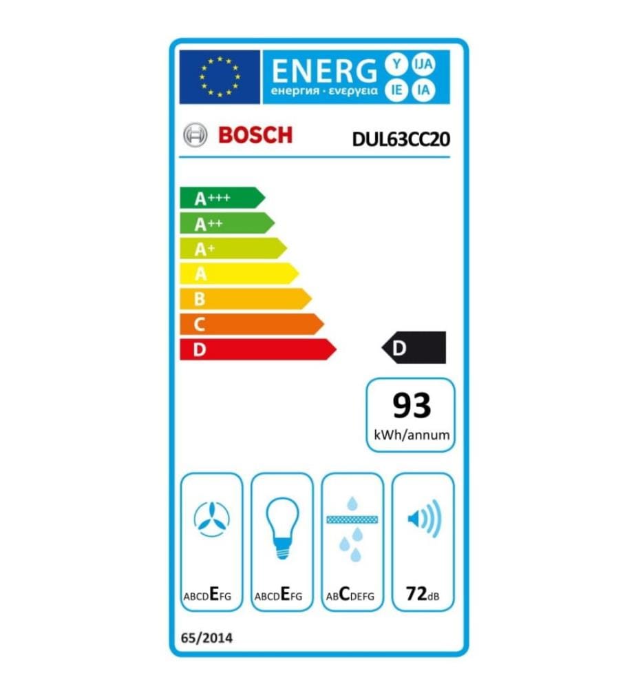 Hotte visière BOSCH - Modèle : DUL 63 CC 20