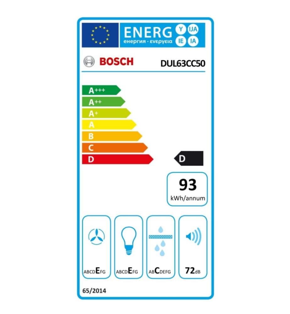 Hotte visière BOSCH - Modèle : DUL 63 CC 50