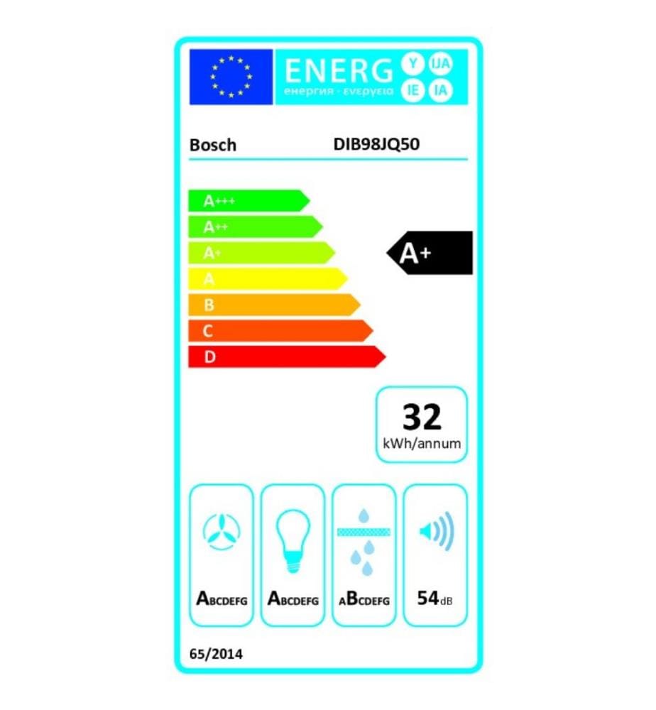 Hotte décorative centrale îlot BOSCH - Modèle : DIB 98 JQ 50