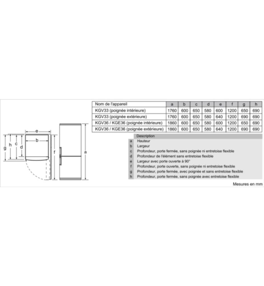 BOSCH Kühl-/Gefrierkombination - Modell: KGV36VBEAS
