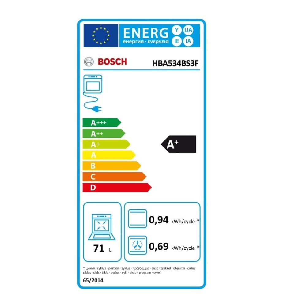 Four hydrolyse BOSCH - Modèle : HBA534BS3F
