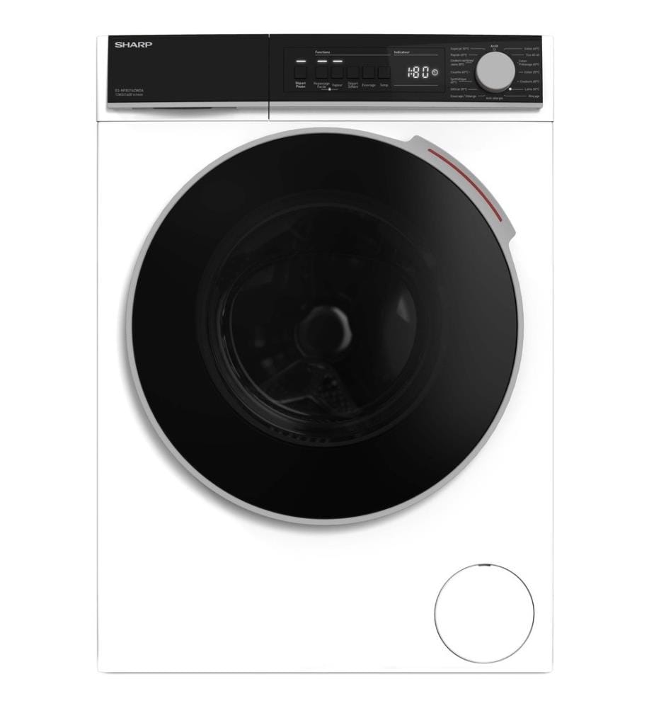 Lave-linge SHARP - Modèle : ESNFB214CWDA - Affichage en français