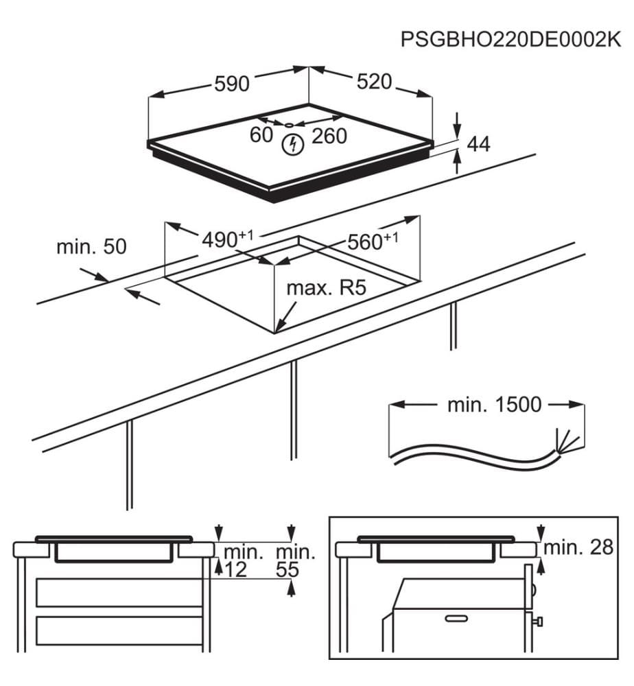 Table de cuisson ELECTROLUX - Modèle : LIT60342CW/1