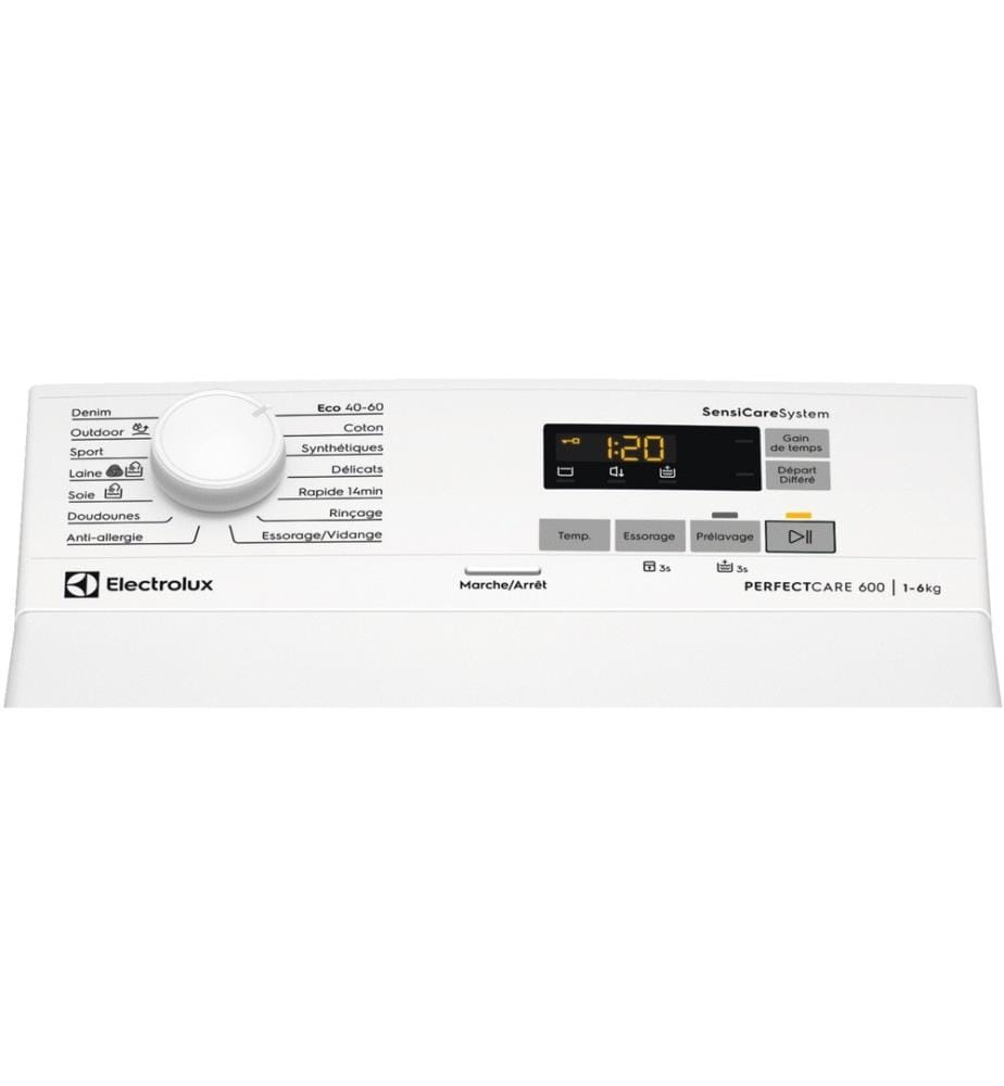 Lave-linge ELECTROLUX - Modèle : EW6T3365BCZ - Affichage en français