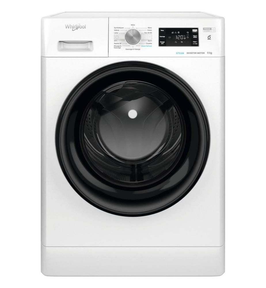 Lave-linge frontal WHIRLPOOL - Modèle : FFBNA9269BVFR - Affichage en français
